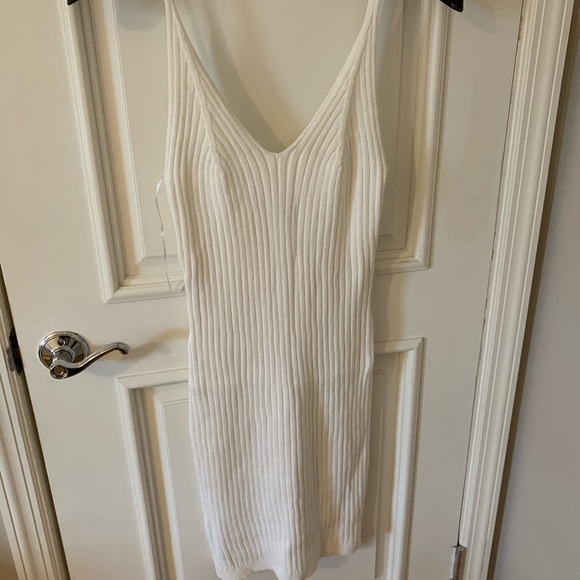 DeeElle Deep V Sweater Dress - Picture 2 of 5